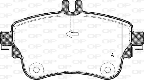 Open Parts BPA1487.08 - Гальмівні колодки, дискові гальма autocars.com.ua