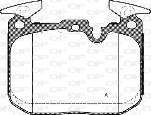 Open Parts BPA1491.10 - Гальмівні колодки, дискові гальма autocars.com.ua