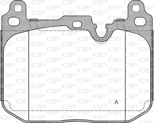 Open Parts BPA1491.20 - Гальмівні колодки, дискові гальма autocars.com.ua