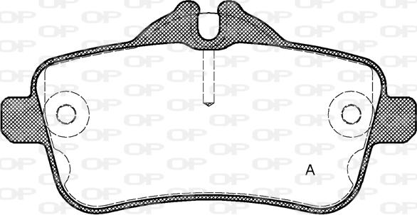 Open Parts BPA1503.00 - Гальмівні колодки, дискові гальма autocars.com.ua
