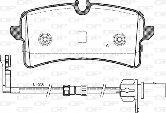 Open Parts BPA1505.12 - Гальмівні колодки, дискові гальма autocars.com.ua
