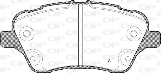 Open Parts BPA1514.00 - Гальмівні колодки, дискові гальма autocars.com.ua