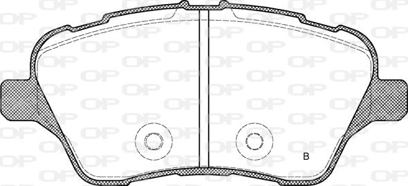 Open Parts BPA1514.00 - Гальмівні колодки, дискові гальма autocars.com.ua