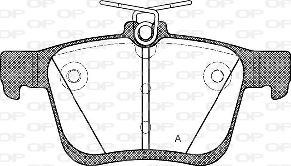 Open Parts BPA1516.00 - Гальмівні колодки, дискові гальма autocars.com.ua