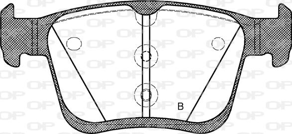 Open Parts BPA1516.00 - Гальмівні колодки, дискові гальма autocars.com.ua