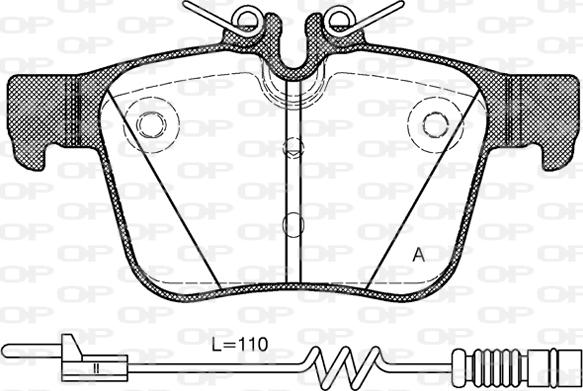 Open Parts BPA1516.20 - Гальмівні колодки, дискові гальма autocars.com.ua