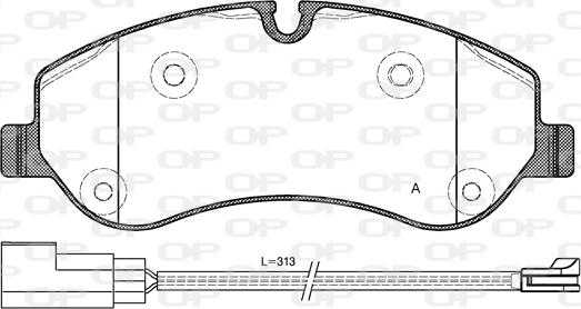 Open Parts BPA1520.02 - Гальмівні колодки, дискові гальма autocars.com.ua