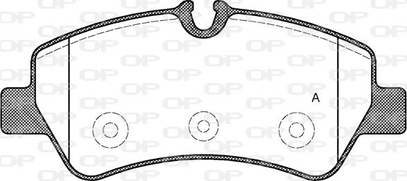 Open Parts BPA1521.00 - Гальмівні колодки, дискові гальма autocars.com.ua