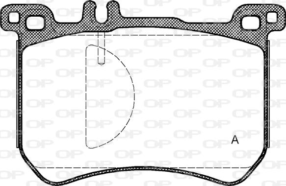 Open Parts BPA1533.00 - Гальмівні колодки, дискові гальма autocars.com.ua