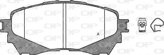 Open Parts BPA1538.04 - Гальмівні колодки, дискові гальма autocars.com.ua