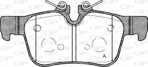 Open Parts BPA1551.10 - Гальмівні колодки, дискові гальма autocars.com.ua