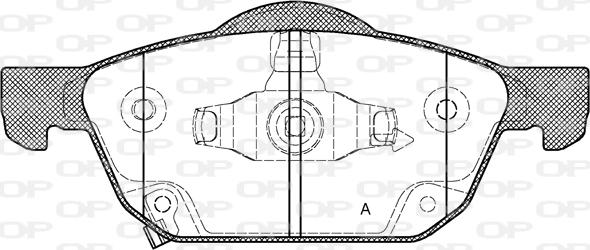 Open Parts BPA1552.02 - Гальмівні колодки, дискові гальма autocars.com.ua