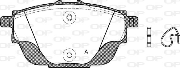 Open Parts BPA1557.00 - Гальмівні колодки, дискові гальма autocars.com.ua