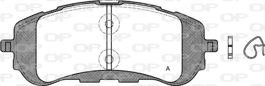 Open Parts BPA1559.00 - Гальмівні колодки, дискові гальма autocars.com.ua