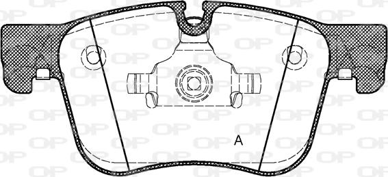 Open Parts BPA1560.00 - Гальмівні колодки, дискові гальма autocars.com.ua