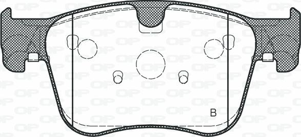 Open Parts BPA1560.10 - Гальмівні колодки, дискові гальма autocars.com.ua