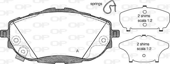 Open Parts BPA1561.02 - Гальмівні колодки, дискові гальма autocars.com.ua