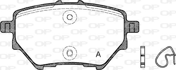 Open Parts BPA1562.00 - Гальмівні колодки, дискові гальма autocars.com.ua