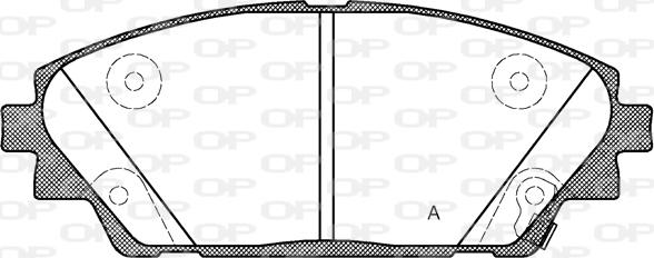 Open Parts BPA1569.02 - Гальмівні колодки, дискові гальма autocars.com.ua