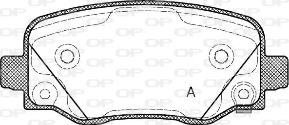 Open Parts BPA1578.02 - Гальмівні колодки, дискові гальма autocars.com.ua