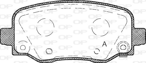 Open Parts BPA1578.04 - Гальмівні колодки, дискові гальма autocars.com.ua