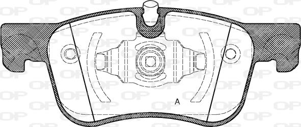 Open Parts BPA1580.00 - Гальмівні колодки, дискові гальма autocars.com.ua