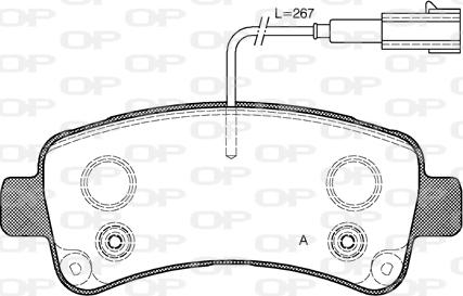 Open Parts BPA1588.02 - Тормозные колодки, дисковые, комплект autodnr.net