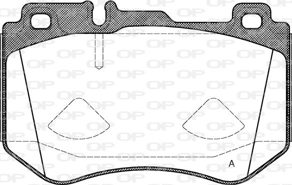 Open Parts BPA1591.00 - Гальмівні колодки, дискові гальма autocars.com.ua