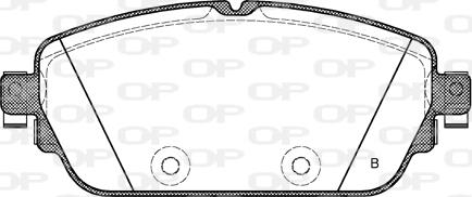 Open Parts BPA1592.08 - Гальмівні колодки, дискові гальма autocars.com.ua