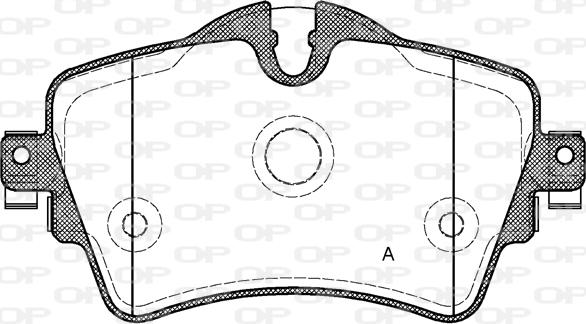 Open Parts BPA1599.08 - Гальмівні колодки, дискові гальма autocars.com.ua