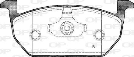 Open Parts BPA1601.01 - Гальмівні колодки, дискові гальма autocars.com.ua