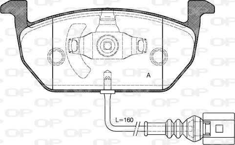 Open Parts BPA1601.01 - Гальмівні колодки, дискові гальма autocars.com.ua