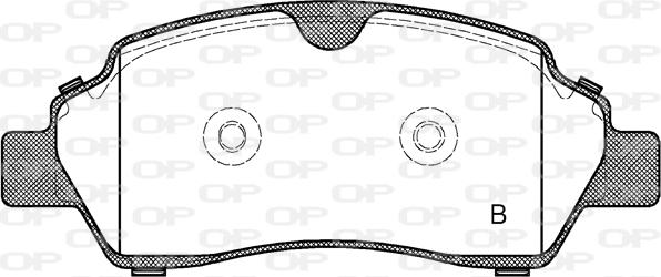 Open Parts BPA1605.00 - Гальмівні колодки, дискові гальма autocars.com.ua