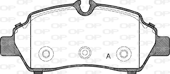 Open Parts BPA1605.00 - Гальмівні колодки, дискові гальма autocars.com.ua