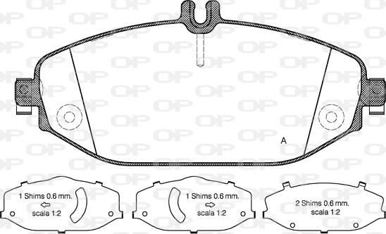 Open Parts BPA1618.00 - Гальмівні колодки, дискові гальма autocars.com.ua