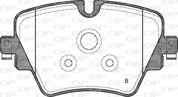 Open Parts BPA1625.08 - Гальмівні колодки, дискові гальма autocars.com.ua