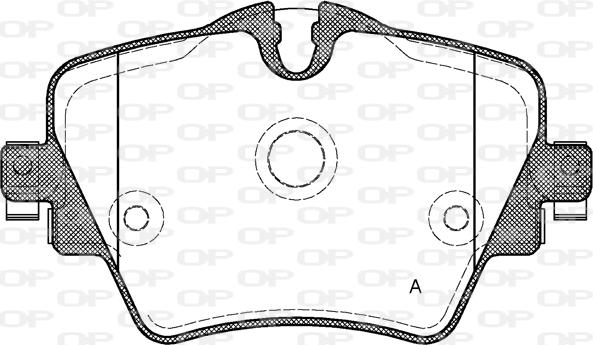 Open Parts BPA1625.08 - Гальмівні колодки, дискові гальма autocars.com.ua