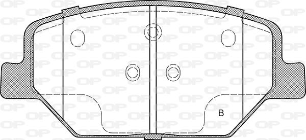 Open Parts BPA1631.02 - Гальмівні колодки, дискові гальма autocars.com.ua