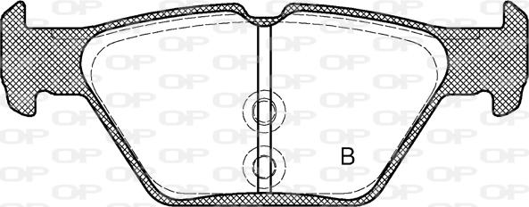 Open Parts BPA1638.02 - Гальмівні колодки, дискові гальма autocars.com.ua