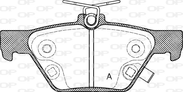 Open Parts BPA1638.02 - Гальмівні колодки, дискові гальма autocars.com.ua