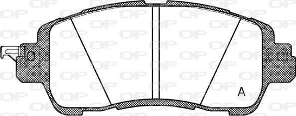 Open Parts BPA1656.04 - Гальмівні колодки, дискові гальма autocars.com.ua