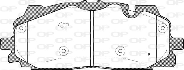 Open Parts BPA1667.00 - Гальмівні колодки, дискові гальма autocars.com.ua