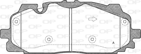 Open Parts BPA1667.00 - Гальмівні колодки, дискові гальма autocars.com.ua