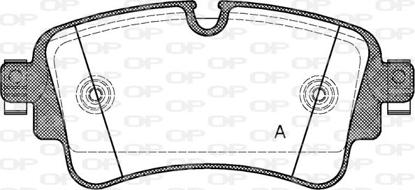 Open Parts BPA1669.08 - Гальмівні колодки, дискові гальма autocars.com.ua