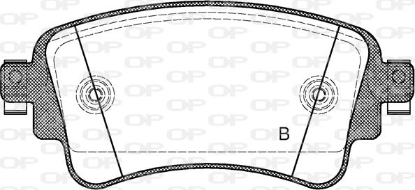 Open Parts BPA1669.08 - Тормозные колодки, дисковые, комплект autodnr.net