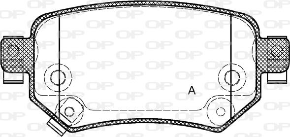 Open Parts BPA1682.02 - Гальмівні колодки, дискові гальма autocars.com.ua