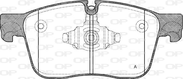Open Parts BPA1683.00 - Гальмівні колодки, дискові гальма autocars.com.ua