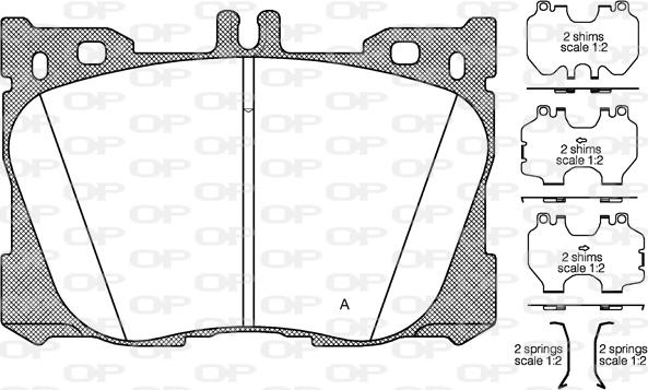 Open Parts BPA1705.00 - Гальмівні колодки, дискові гальма autocars.com.ua