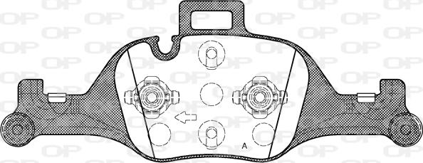 Open Parts BPA1740.00 - Гальмівні колодки, дискові гальма autocars.com.ua