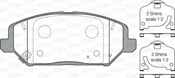 Open Parts BPA1783.02 - Гальмівні колодки, дискові гальма autocars.com.ua